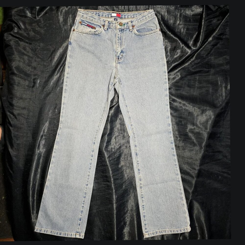 vintage 2002 Tommy Hilfiger light wash flare jeans